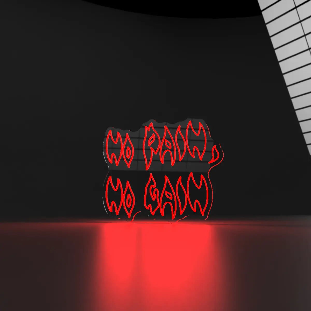 "No Pain No Gain" - Semn NeonLab Neon LED