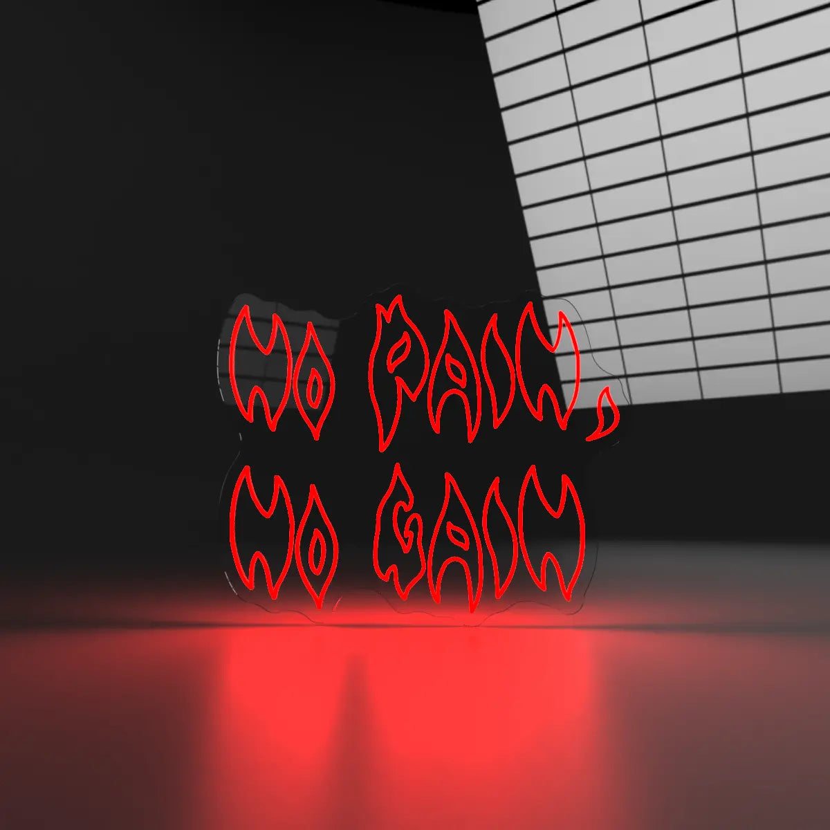 "No Pain No Gain" - Semn NeonLab Neon LED