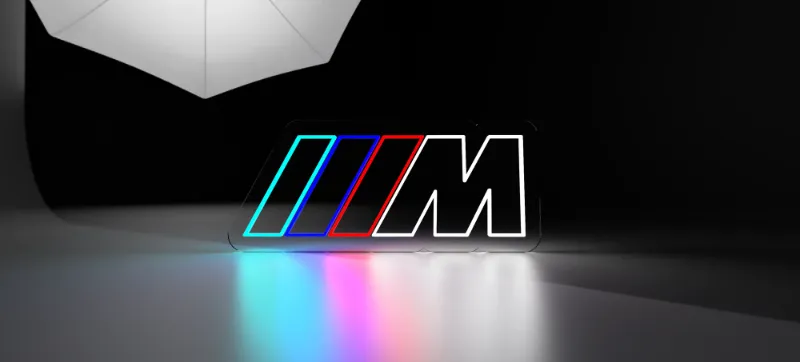 Semn neon cu logoul BMW M